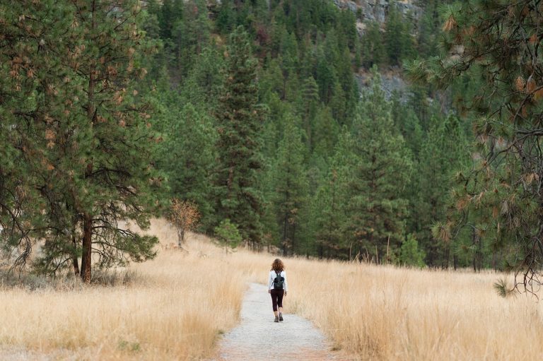 Vrouw wandelens door het bos / 🧠 Week van de Mentale Gezondheid – 2 t/m 8 juni 2025