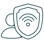een persoon en schild wat symbool staat voor Basis WordPress Websitebeheer