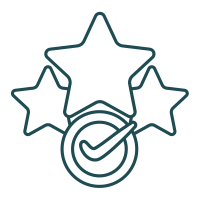 drie sterren en een vinkje als symbool voor de 3 actiepunten die je meekrijgt na je website advies in Ede
